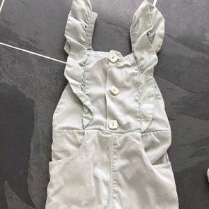 Zara toddler girls outfit overalls and shirt